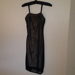 Black sheer sparkle dress *